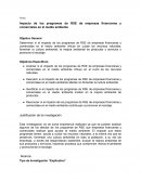 Impacto de los programas de RSE de empresas financieras y comerciales en el medio ambiente