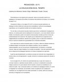 Pedagogía: La educación en el tiempo