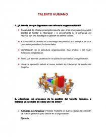 TALENTO HUMANO.. ¿A través de que logramos una eficacia organizacional?. Página 1