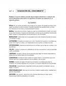 Glosario: Adquisición del conocimiento