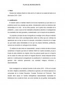 PLAN DE MONOGRAFÍA: Estudio del maltrato infantil en niños de 8 a 10 años en la ciudad de Quito