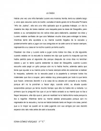 Cuento. Había una vez una niña llamada Lucero. Página 1