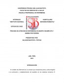 PROCESO DE ATENCIÓN DE ENFERMERIA EN ABORTO INCOMPLETO + ANEMIA POR PERDIDA