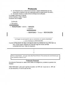 Protocolo es un conjunto de normas o reglas establecidas por ley. Página 1