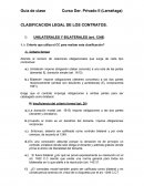 CLASIFICACION LEGAL DE LOS CONTRATOS.