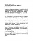 ¿Que es y para qué sirve el derecho?