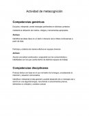 Actividad de metacognición - Competencias genéricas