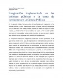 Imaginación implementada en las políticas públicas y la toma de decisiones en la Ciencia Política.