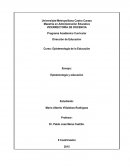 Ejemplo de Epistemología y educación