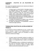 Suspension colectiva de las relaciones de trabajo