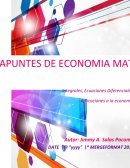 Apuntes de economía matemática