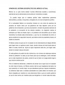 OPINIÓN DEL SISTEMA SOCIOPOLÍTICO DEL MÉXICO ACTUAL