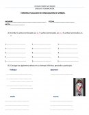 CONTROL EVALUADO DE CONJUGACION DE VERBOS.