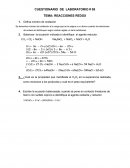 CUESTIONARIO DE LABORATORIO: TEMA REACCIONES REDOX