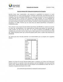 Ejercicio Práctico PEP: Evaluación Económica de un Proyecto. Página 1
