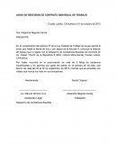 Aviso de rescisión de contrato