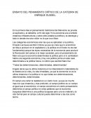 PENSAMIENTO CRÍTICO DE LA CATEDRA DE ENRIQUE DUSSEL.