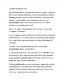 ¿Qué es el capitalismo?