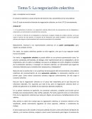 Tema: La negociación colectiva