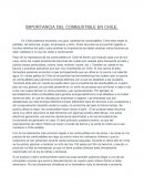 IMPORTANCIA DEL COMBUSTIBLE EN CHILE.