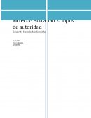 Actividad 2. Tipos de autoridad