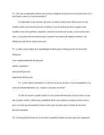Evaluación de proyectos de inversión. Página 1