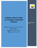 Analisis de mi video sobre la consigna y respuestas motrices