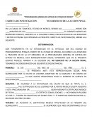 CARPETA DE INVESTIGACION NO EJERCICIO DE LA ACCION PENAL
