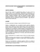 ESPECIFICACIONES TECNICA ESTABLECIMIENTO Y MANTENIMIENTO DE PLANTACIÓN