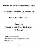 Teoría de los Contratos Resumen Contratos traslativos de dominio