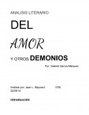 Analisis Literario - Del Amor y Otros Demonios