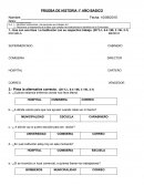 PRUEBA DE HISTORIA 1° AÑO BASICO