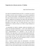 Fragmentos de un discurso amoroso - R. Barthes
