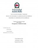 Presupuesto y Control de Gestión