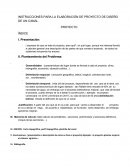 INSTRUCCIONES PARA LA ELABORACIÓN DE PROYECTO DE DISEÑO DE UN CANAL