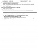 EL ENLACE QUÍMICO - PREGUNTAS TIPO TEST