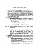 Procesos administrativos. RESUMEN SOBRE COMPETENCIAS