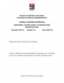 Relaciones entre elementos culturales y no culturales como una manera de describir el contexto organizacional