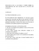 INFLUENCIA DE LA LUZ ROJA Y VERDE SOBRE EL CRECIMIENTO DE LOS TALLOS DE LA PLANTA DE CARAOTA