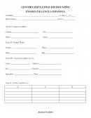EXAMEN DE LENGUA ESPAÑOLA