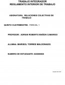 RELACIONES COLECTIVAS DE TRABAJO QUINTO CUATRIMESTRE: PARCIAL 1