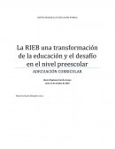 La RIEB una transformación de la educación y el desafío en el nivel preescolar