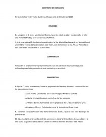 Modelo de contrato de donación - Apuntes - Rosafer15