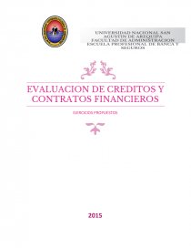 EVALUACION DE CREDITOS Y CONTRATOS FINANCIEROS EJERCICIOS PROPUESTOS. Página 1