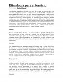 Etimología para el fornicio