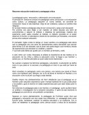 El gran Resumen educación tradicional y pedagogía critica