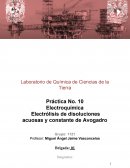 Practica 10 Laboratorio Electroquímica Electrólisis de disoluciones acuosas y constante de Avogadro