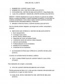 Analisis de cliente centro de estética