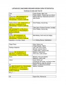 LISTADO DE CANCIONES SEGUNDO SEGÚN COPIA FOTOSTATICA