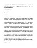 EVALUACION DEL EFECTO DE LA TEMPERATURA EN LA CALIDAD DE POSCOSECHA DEL TOMATE (, Lycopersicon esculentum Mill) EN TRES ESTADOS DE MADUREZ